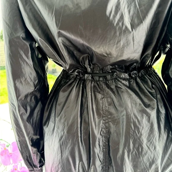 BLANKNYC Black Matte Funnel Neck Windbreaker Jacket Size L Large NWOT - Picture 12 of 16